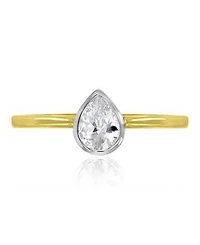 Macy's 4-Pc. Polished Cubic Zirconia Quadruple Ring in 14k Yellow Gold Over Sterling Silver