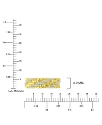Macy's Cubic Zirconia Eternity Chain Ring 14k Yellow Gold Over Sterling Silver