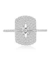 Macy's Cubic Zirconia Star Pave Ring 14k Yellow Gold Over Sterling Silver