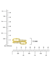 Macy's Elegant Cubic Zirconia Link Ring 14k Yellow Gold Over Sterling Silver