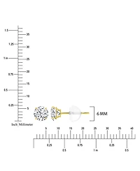 Macy's White Swarovski Zirconia Solitaire Earrings in 14k Yellow Gold