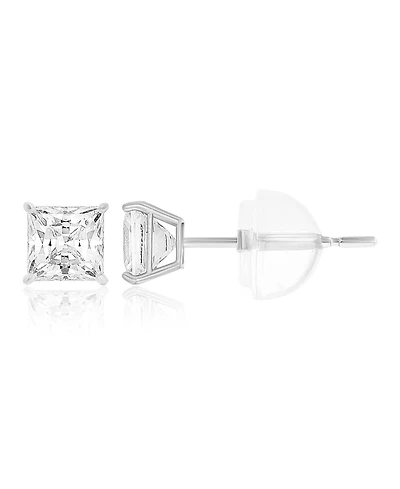 Macy's White Swarovski Zirconia Solitaire Earrings in 14k Yellow Gold