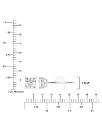 Macy's White Swarovski Zirconia Solitaire Earrings in 14k White Gold