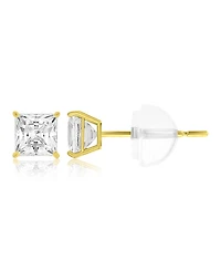 Macy's White Swarovski Zirconia Solitaire Earrings in 14k Yellow Gold