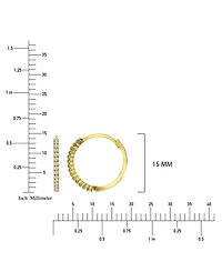 Macy's Cubic Zirconia Hoop Earrings in 14k Yellow Gold