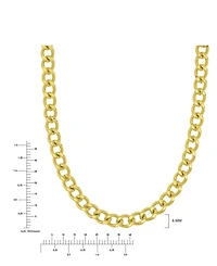 Macy's Cubic Zirconia Cuban Chain Necklace Rhodium Over Sterling Silver