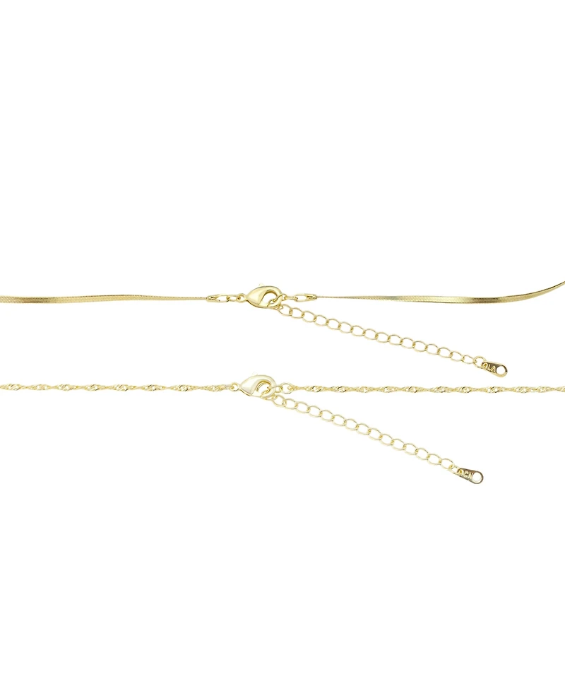 Unwritten Mother of Pearl Mama Layered Necklace Set