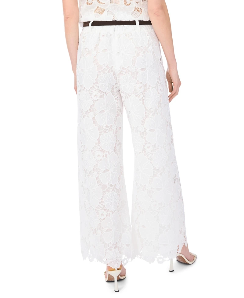 Vince Camuto Women's Wide-Leg Pull-On Lace Pants
