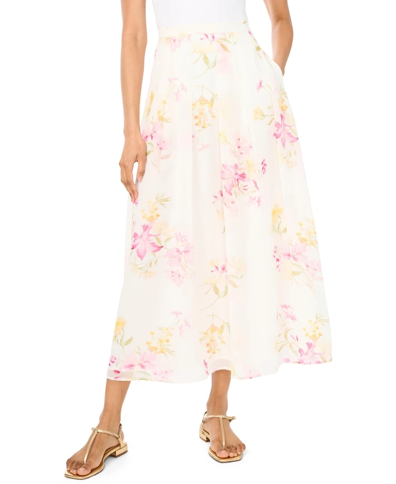 Vince Camuto Women's Printed Straight Hem Maxi Skirt