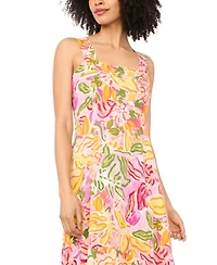 Vince Camuto Women's Smocked Back Square Neck Maxi Dress