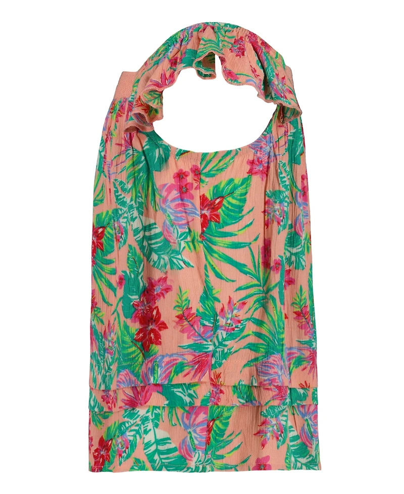 Roxy Girls' 7-16 Flutter-Sleeves Tiered Top