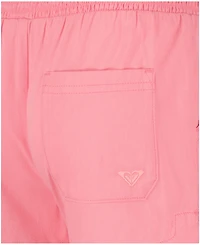 Roxy Girls' 7-16 Smocked Elastic Waist Twill Shorts