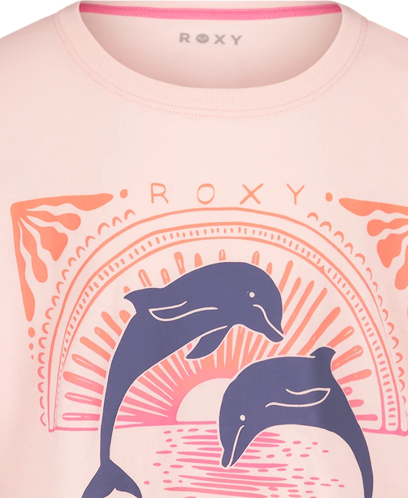 Roxy Girls' 7-16 Ocean Life Crewneck Oversized T-Shirt