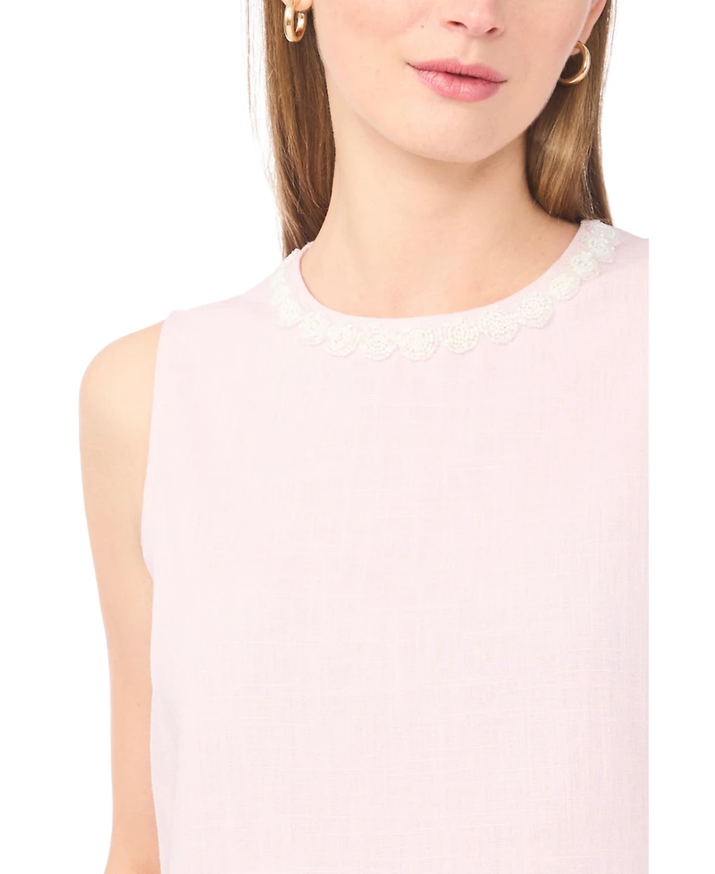 Vince Camuto Women's Sleeveless Crewneck Blouse