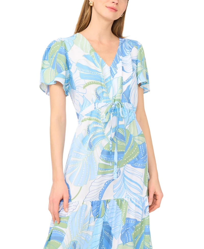 Vince Camuto Women's V-Neck Tiered Maxi Dress