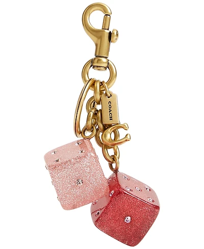 Coach Resin Split Key Dice Bag Charm