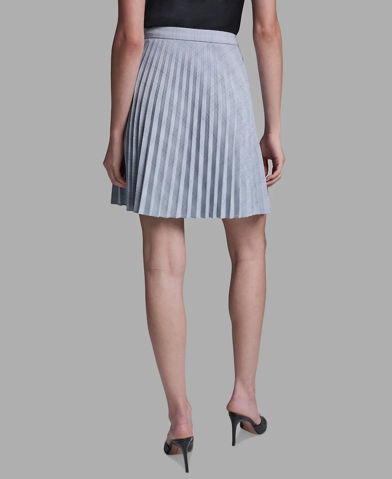 Bcbg Women's Plaid Pleated Mini Skirt
