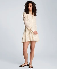 Kenneth Cole Women's Curved Yoke Mini Shirt Dress