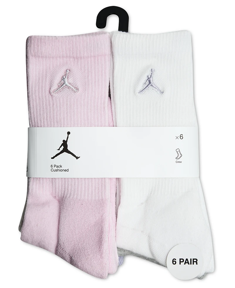 Jordan Boys' 7-11 Everyday Crew Socks, 6-Pack