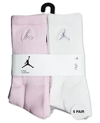 Jordan Boys' 7-11 Everyday Crew Socks, 6-Pack