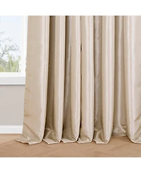 Half Price Drapes French Pleat Faux Silk Taffeta Blackout Curtain