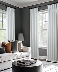 Half Price Drapes French Pleat Performance Linen Hotel Blackout Curtain