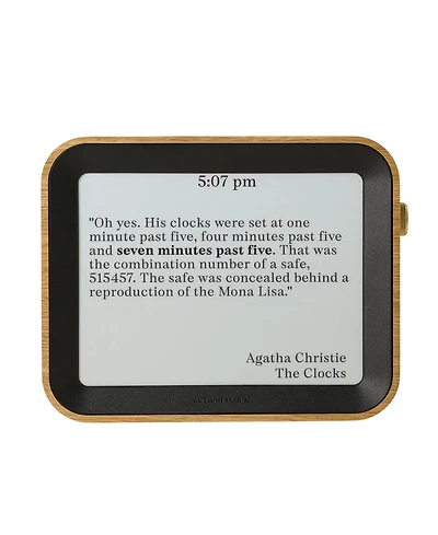 Uncommon Goods Literary Quote Digital Desk Clock, Large