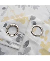 Olivia 100% Polyester 140 Gsm Aiden Printed Textured Grommet Curtain Panel 54" x 84"