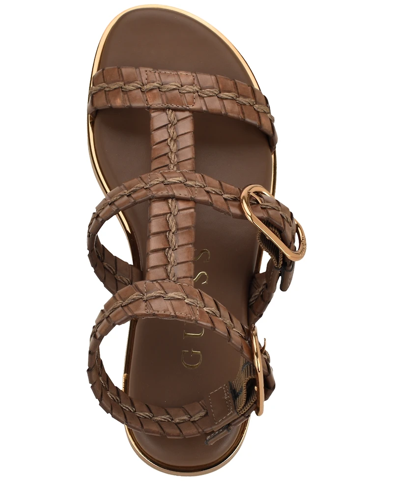 Guess Women's Lylnet Woven Gladiator Flat Sandals
