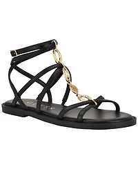 Guess Women's Grunge Gladiator Ornamented Flat Sandals