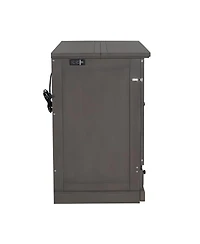 Streamdale Furniture Solid Pine Wood Murphy Bed Chest with Charging Station, Queen