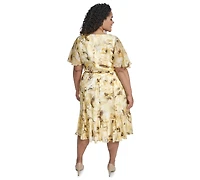 Calvin Klein Plus Printed Midi Dress