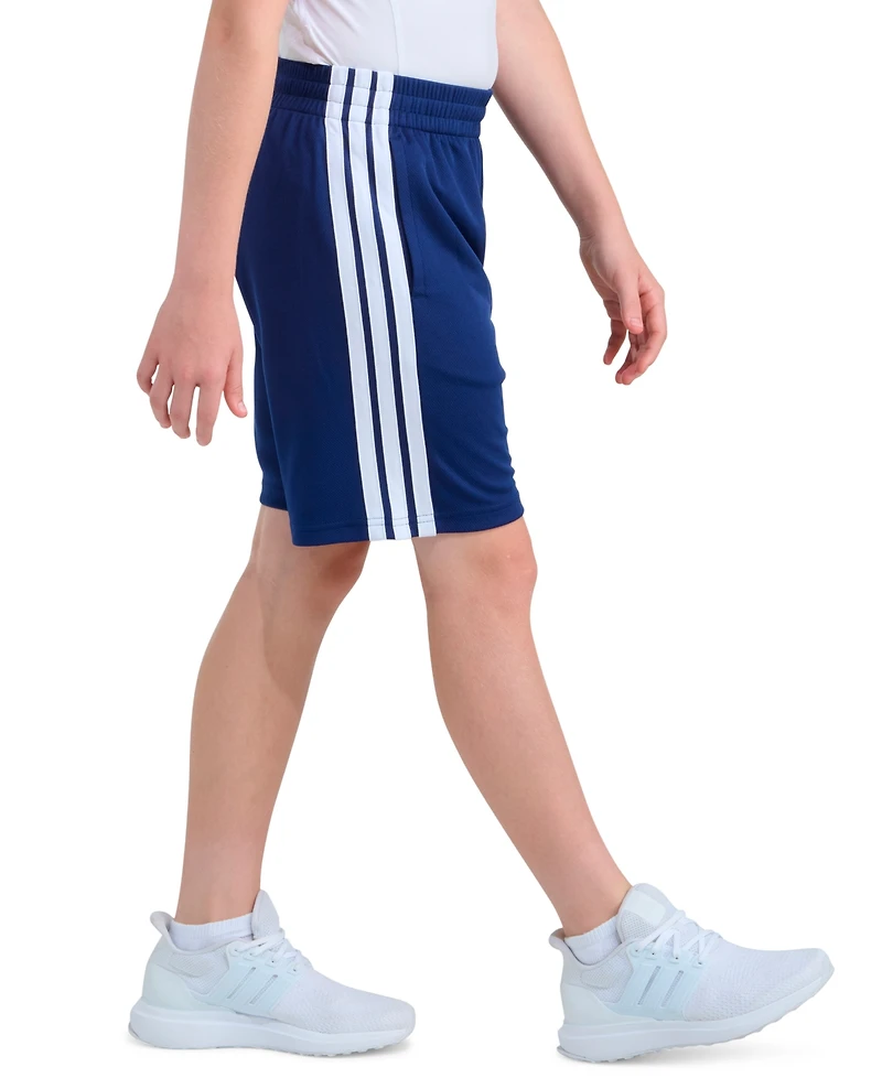 adidas Boys' 8-18 Elastic Waistband Drawcord Shorts