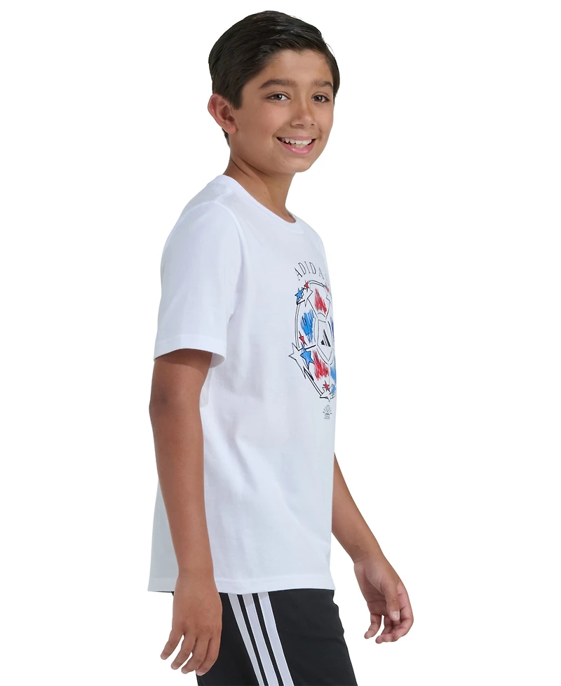 adidas Boys' 8-20 Usa Soccer Short-Sleeve T-Shirt