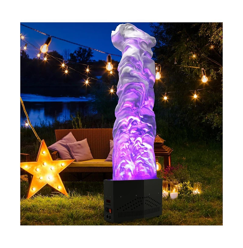 Artudatech 150W Safe Led Flame Effect Light, 4ft Realistic Fire with Rgb Colors & Dmx Control for Party & Home Decor