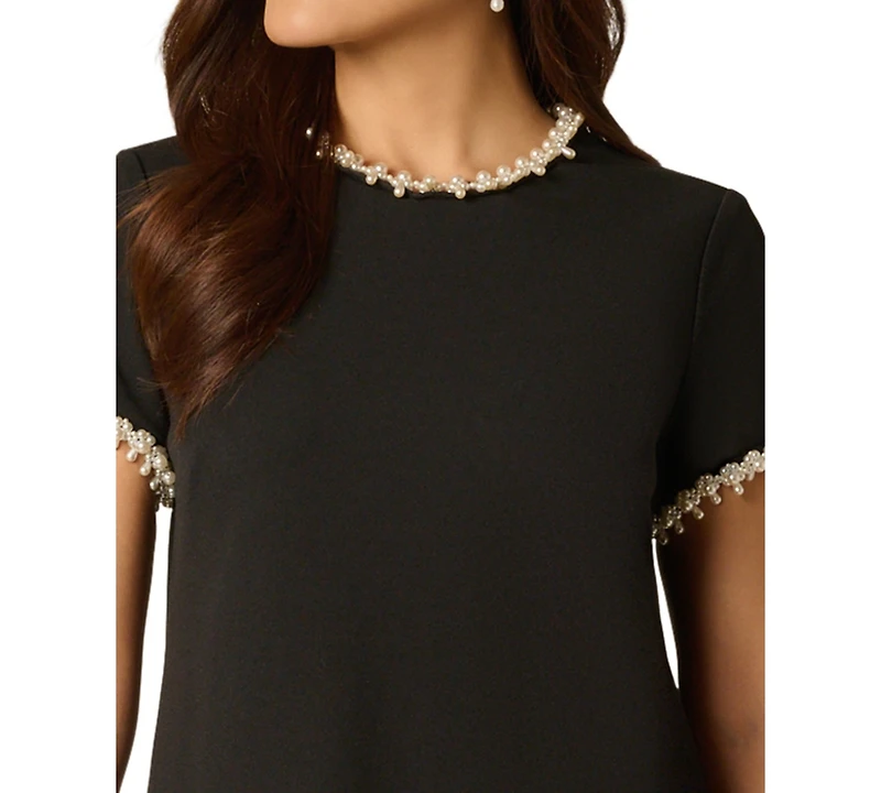 Adrianna Papell Women's Crew Neck Mini Dress