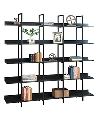 Streamdale Furniture 5 Tier Vintage Industrial Bookcase with Metal Frame & Mdf Board