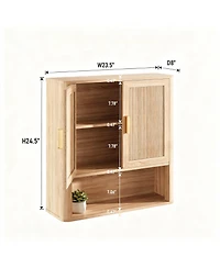 Yigii Adjustable Wood Shelf Bathroom Cabinet - Multi-functional, Space-saving, Easy Assembly