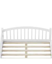 Streamdale Furniture Montessori Floor Bed with Slats & Guardrails, Solid Wood, Easy Assemble