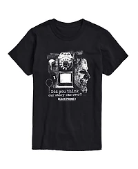 Airwaves Men's Black Phone 2 Collage Short-Sleeve Graphic T-Shirt