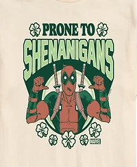 Airwaves Men's Deadpool Prone To Shenanigans Short-Sleeve Graphic T-Shirt
