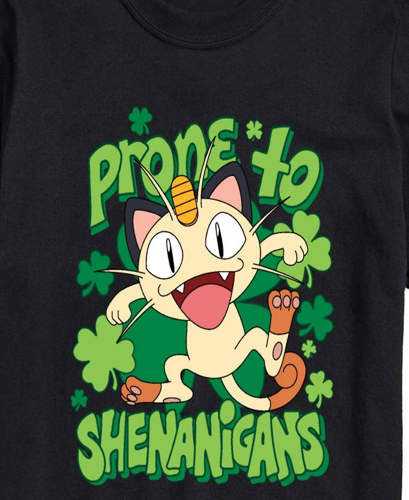 Airwaves Men's Pokemon Shenanigans Meowth Short-Sleeve Graphic T-Shirt