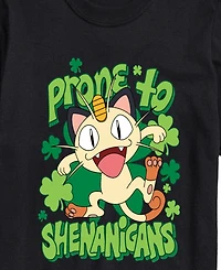 Airwaves Men's Pokemon Shenanigans Meowth Short-Sleeve Graphic T-Shirt
