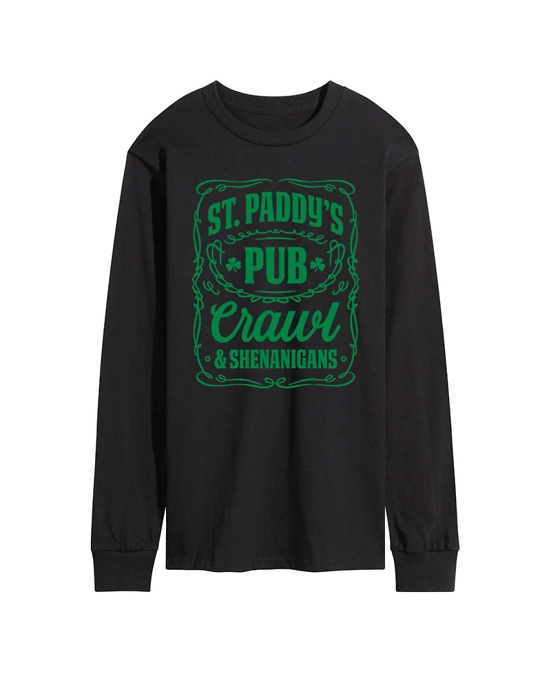 Airwaves Men's Instant Message St. Paddy's Pub Crawl Long-Sleeve Graphic T-Shirt