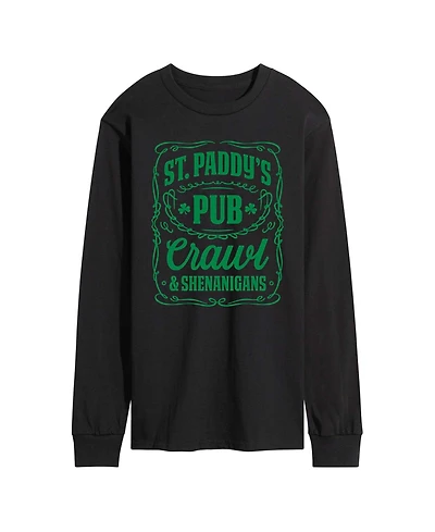 Airwaves Men's Instant Message St. Paddy's Pub Crawl Long-Sleeve Graphic T-Shirt