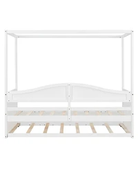 Streamdale Furniture Twin Size Canopy Day Bed with twin size Trundle