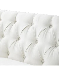 Streamdale Furniture Elegant Transitional 3-Seat Sofa with Flared Arms & Nailhead Trim