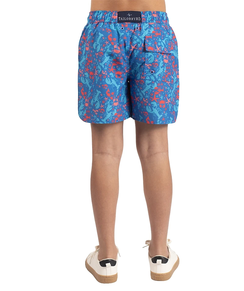 TailorByrd Boys Lobsters Printed Swim Shorts