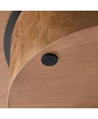 Streamdale Furniture Burl Wood Veneer Coffee Table with Sturdy Pedestal