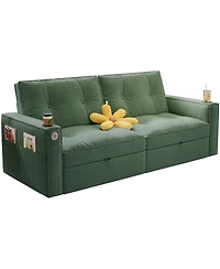 Streamdale Furniture 2-in-1 Corduroy Sofa Bed for Living Rooms, Bedrooms & Small Spaces